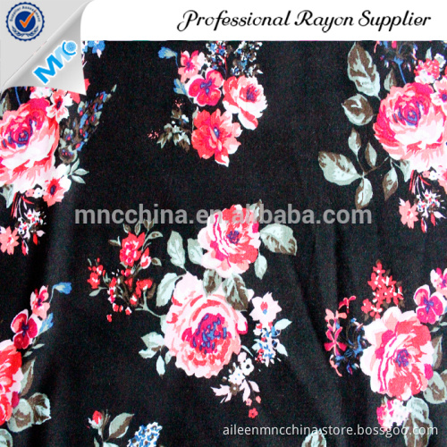 Beautiful woven floral printed satin fabric